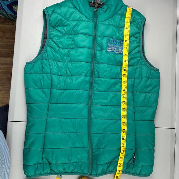 Jeep Jamboree USA Quilted Teal Polyloft Puffer Vest - Outdoors gropcore granola - Picture 9 of 9